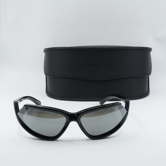 FINAL PRICE NEW BALENCIAGA BB0289S 001 BLACK SILVER SUNGLASSES - Picture 9 of 10